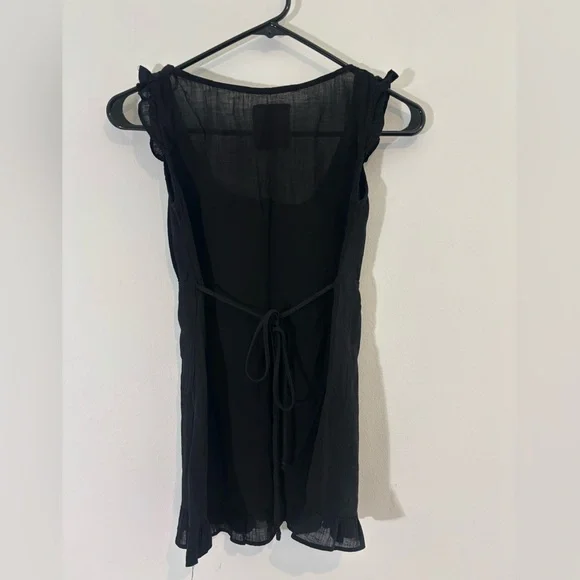 Mossimo Women’s Medium Sleevless Black Top Blouse Business Casual Summer Cotton - Picture 4 of 6